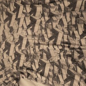 Off-White Black and Cream Geometric Design Large